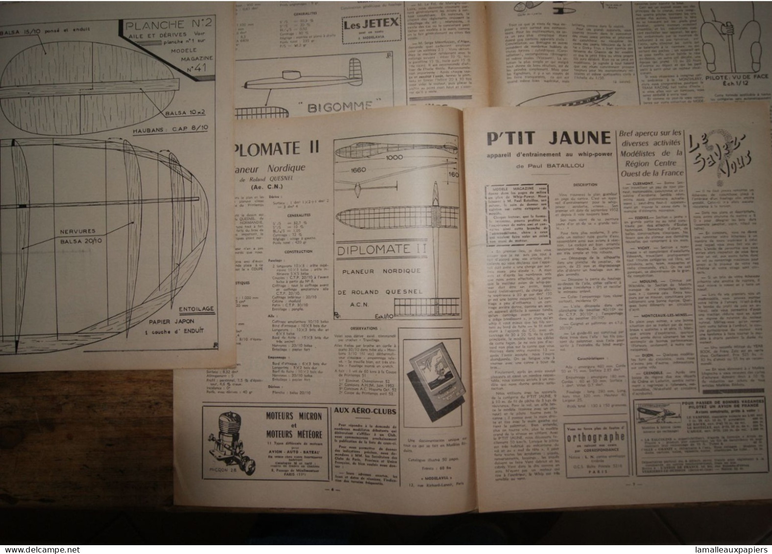 5 Revues Modèle Magazine (aéromodélisme) 1953 - AeroAirplanes