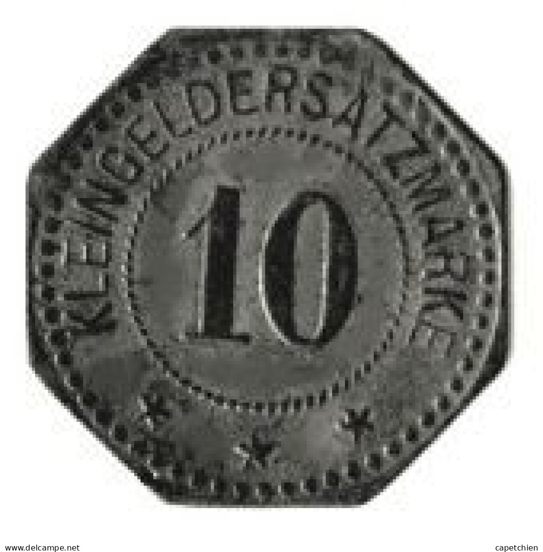 ALLEMAGNE / NOTGELD / STADT TORGAU  / 10 PFENNIG / 1917 / ZINC / 20.6 Mm / 1.75 G / ETAT TTB + - Monétaires/De Nécessité