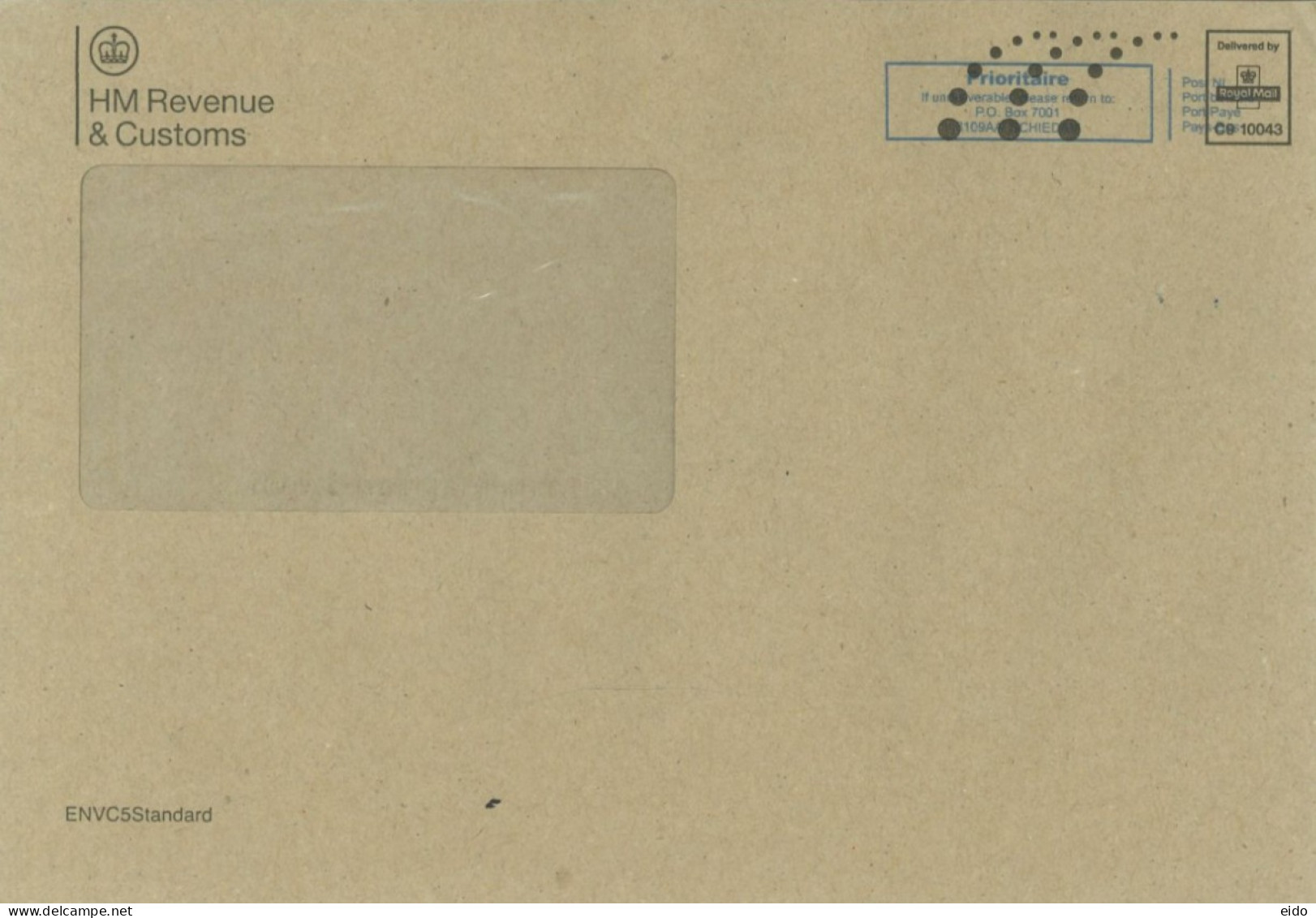 GREAT BRITAIN  - 2022, PRE PAID SEALED COVER TO DUBAI. - Unclassified