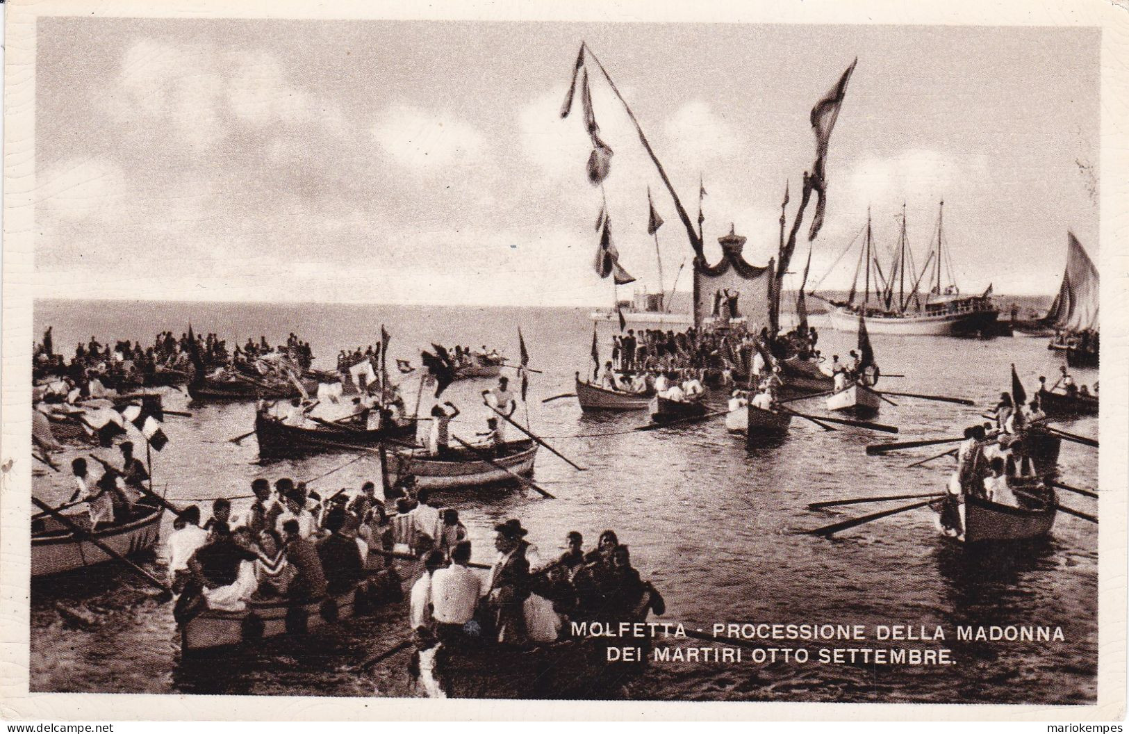 MOLFETTA  ( Bari )  -  Processione Della Madonna Dei Martiri  Otto Settembre.............. Non Viaggiata - Molfetta