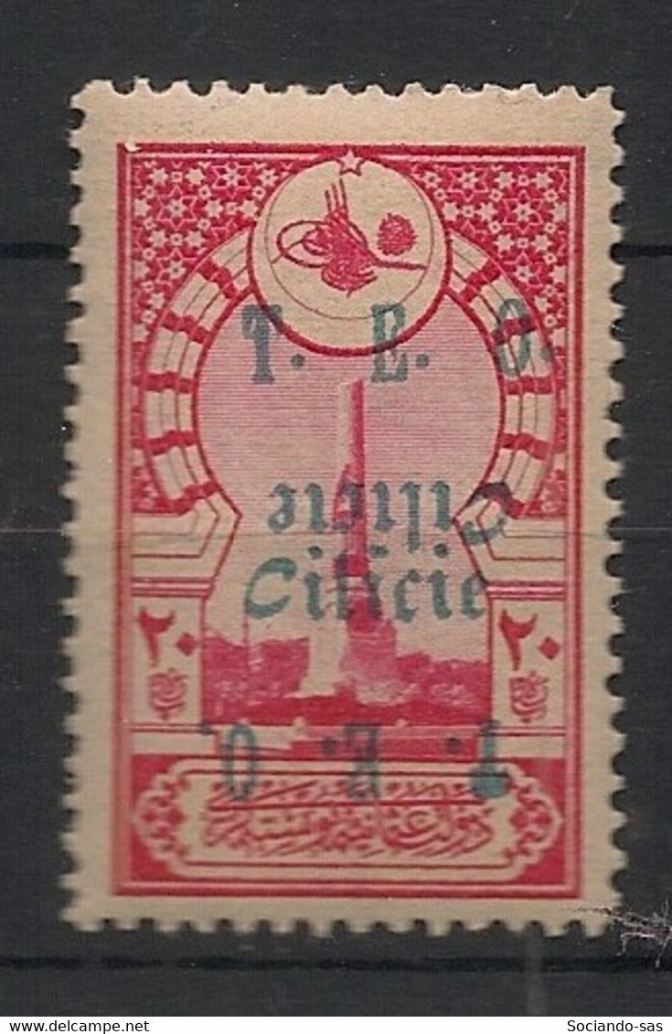 CILICIE - 1919 - N°YT. 68c - 20pa Rose - VARIETE Double Surcharge Dt 1 Renversée - Neuf Luxe ** / MNH - Unused Stamps