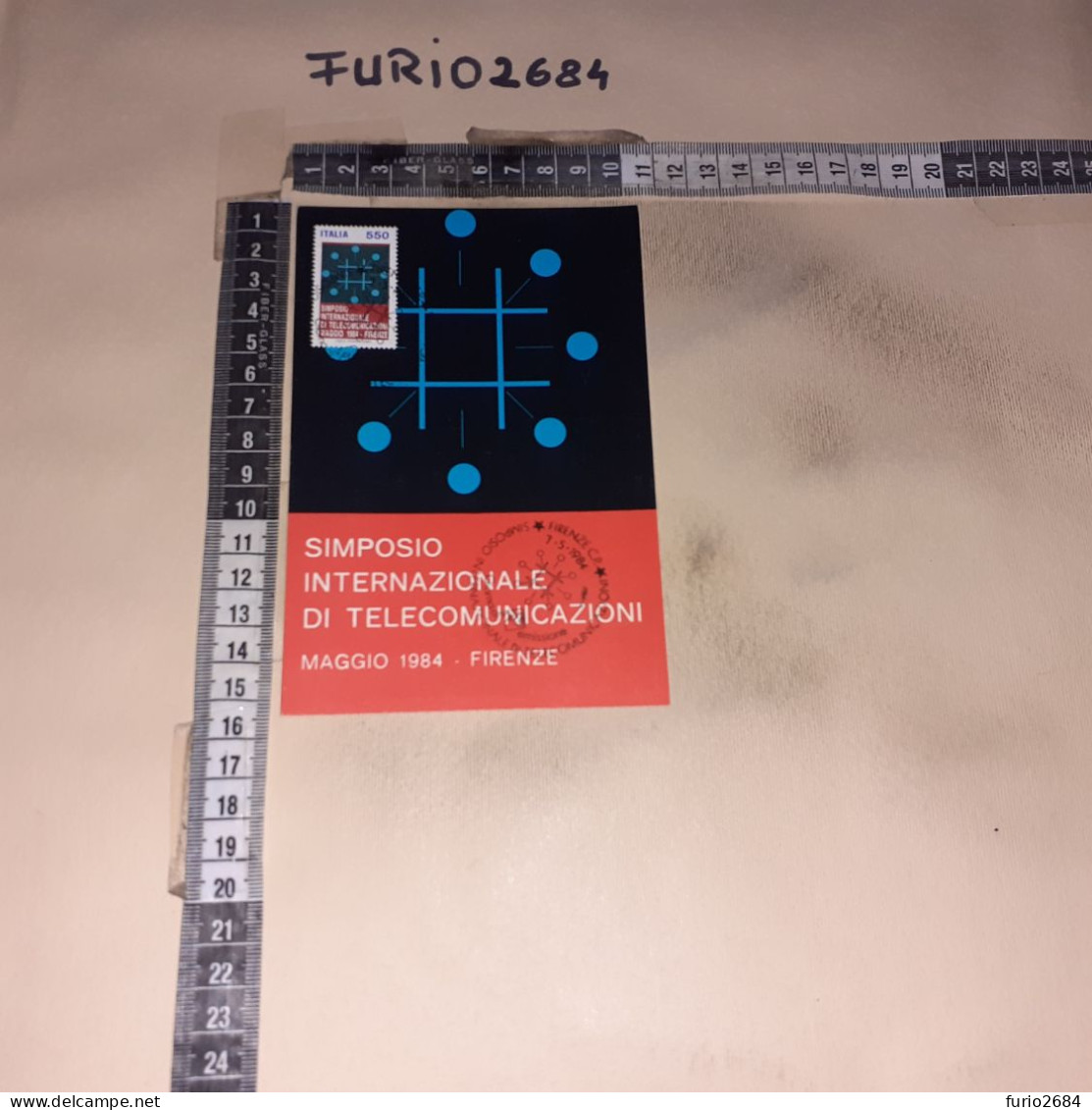 HB10919 FIRENZE 1984 TIMBRO ANNULLO SIMPOSIO INTERNAZIONALE DI TELECOMUNICAZIONE - Covers & Documents