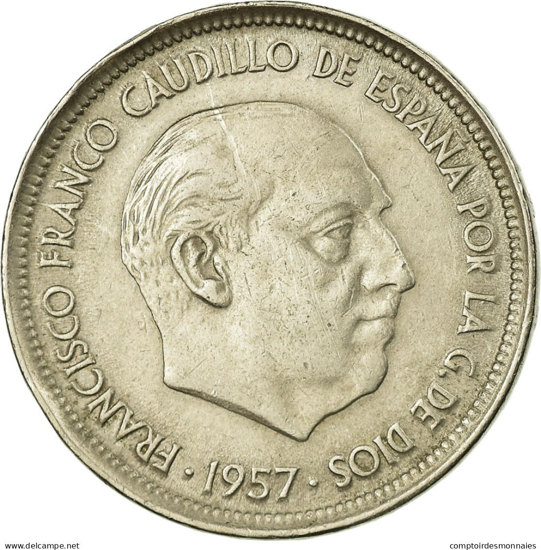 Monnaie, Espagne, Caudillo And Regent, 50 Pesetas, 1958, TTB+, Copper-nickel - 50 Peseta