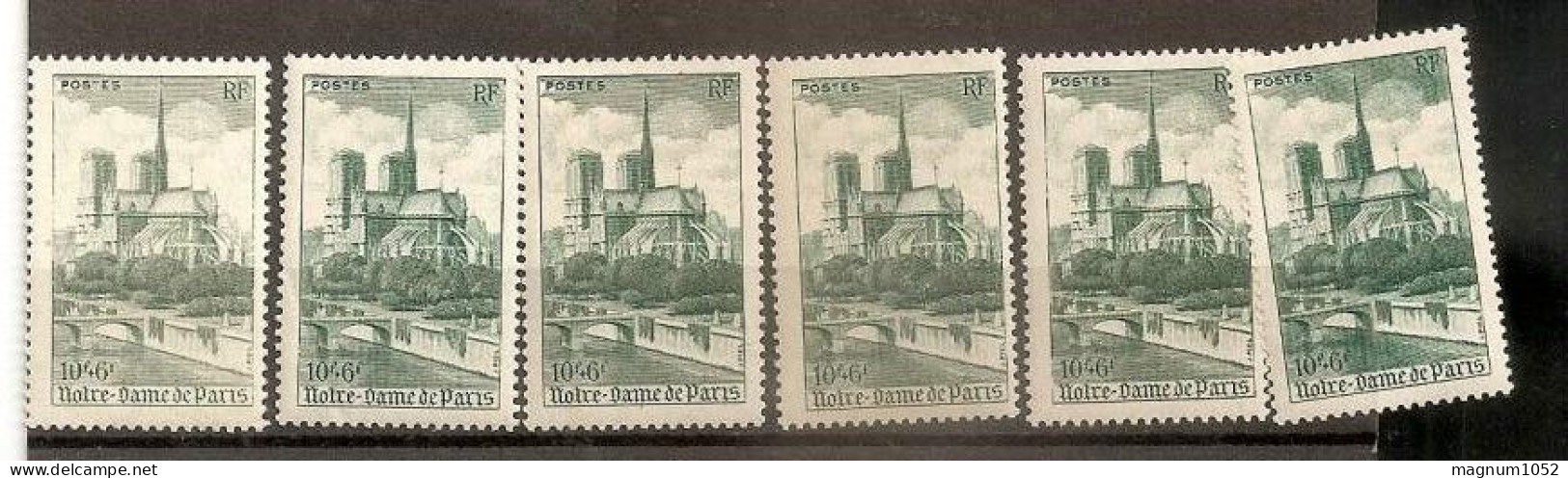 VARIETES X 5 TBS N 776 **  TBS PASSANT DE VERT ULTRA DEPOULLEE A VERT  TRES FONCE - TRES VISIBLE AU SCANN  - RRR !!! - Unused Stamps