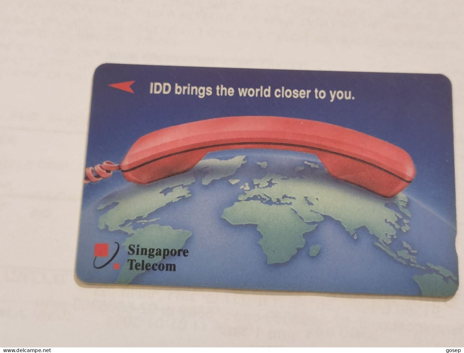 SINGAPORE-(4SIDA 2(a)-IDD Brings The World-(183)(4SIDA-308700)($5)(tirage-500.000)-used Card+1card Prepiad Free - Singapour