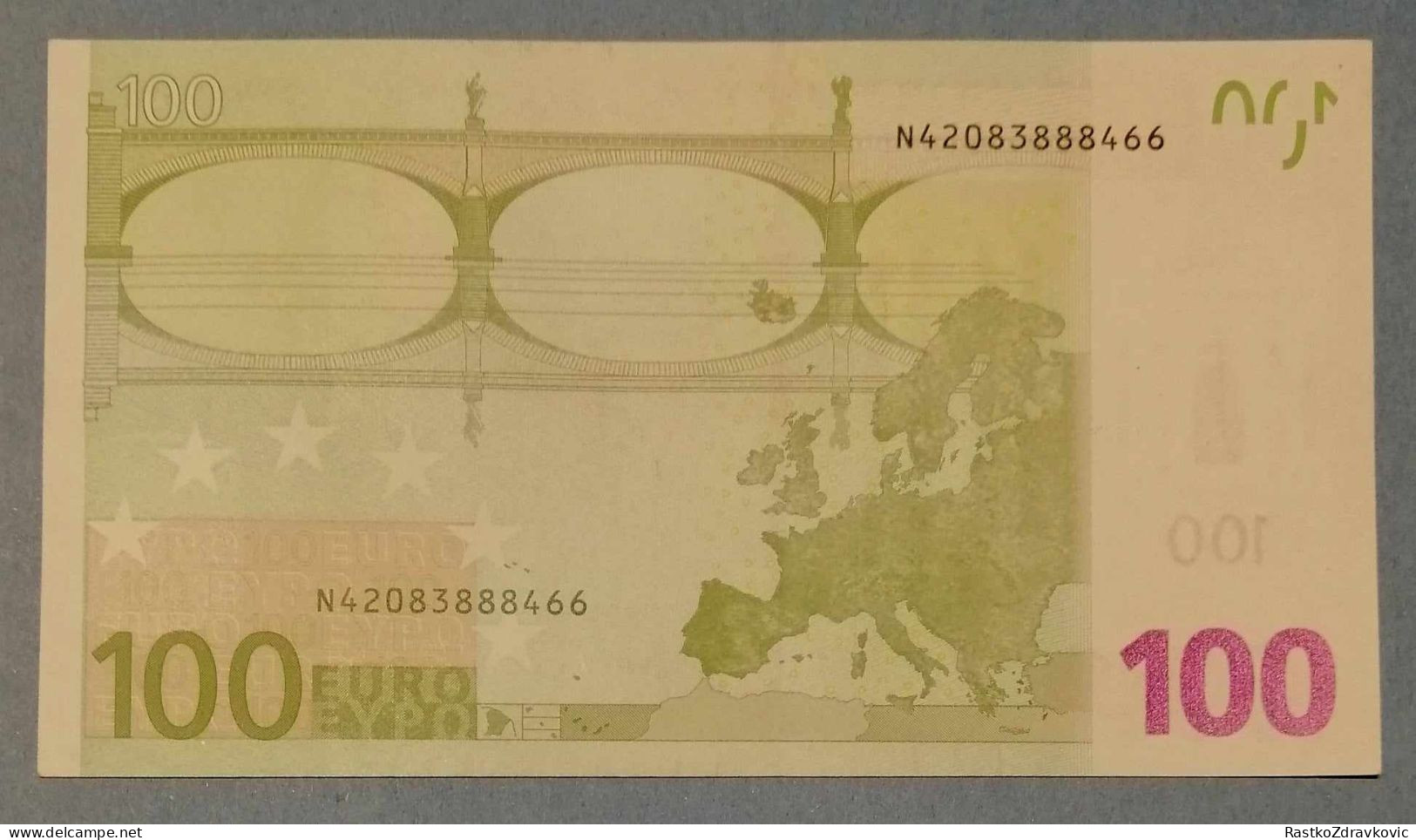 100 EUR BANKNOTE+2002 N PREFIX AUSTRIA JCT+GUVERNER JEAN CLAUDE TRICHET+UNC - 100 Euro