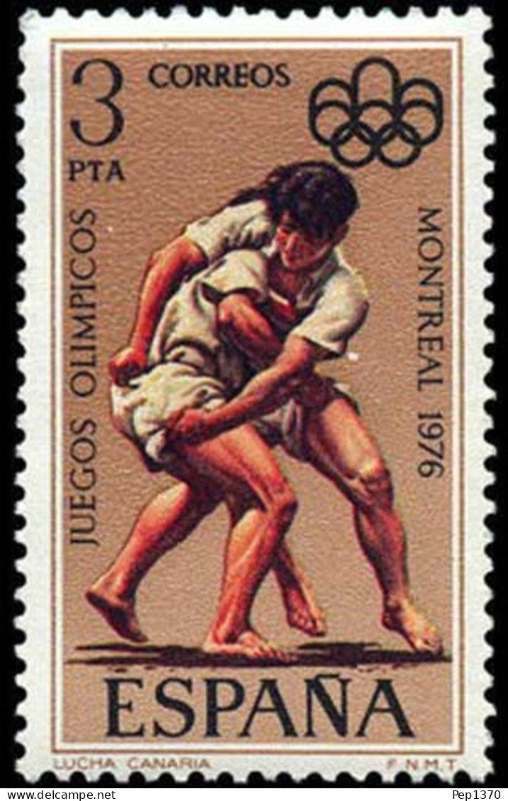 ESPAÑA 1976 - JUEGOS OLIMPICOS DE MONTREAL - LUCHA - EDIFIL 2342**  YVERT 1988** - Worstelen