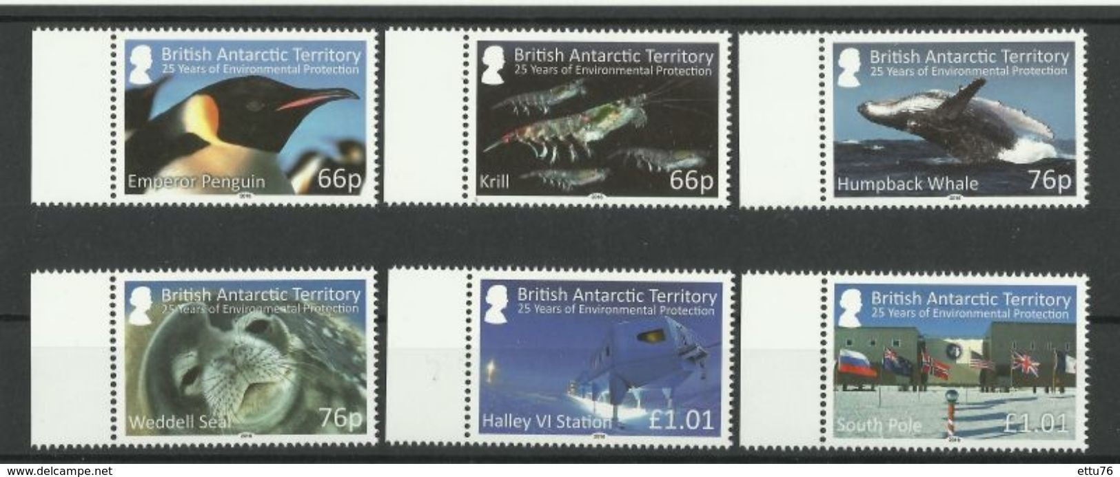 British Antarctic Territory  2016  Environmental Protection,Whales,Penguin Set  MNH - Other & Unclassified