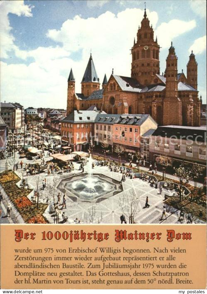 41594765 Mainz Rhein 1000jaehrige Dom Geschichte Mainz Rhein - Mainz