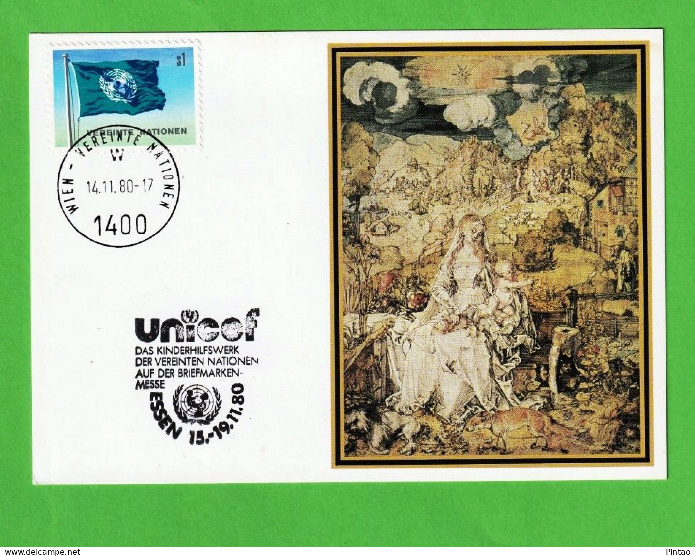 PCM0226- NAÇÕES UNIDAS (VIENA) 1980- POSTAL MÁXIMO - Cartoline Maximum