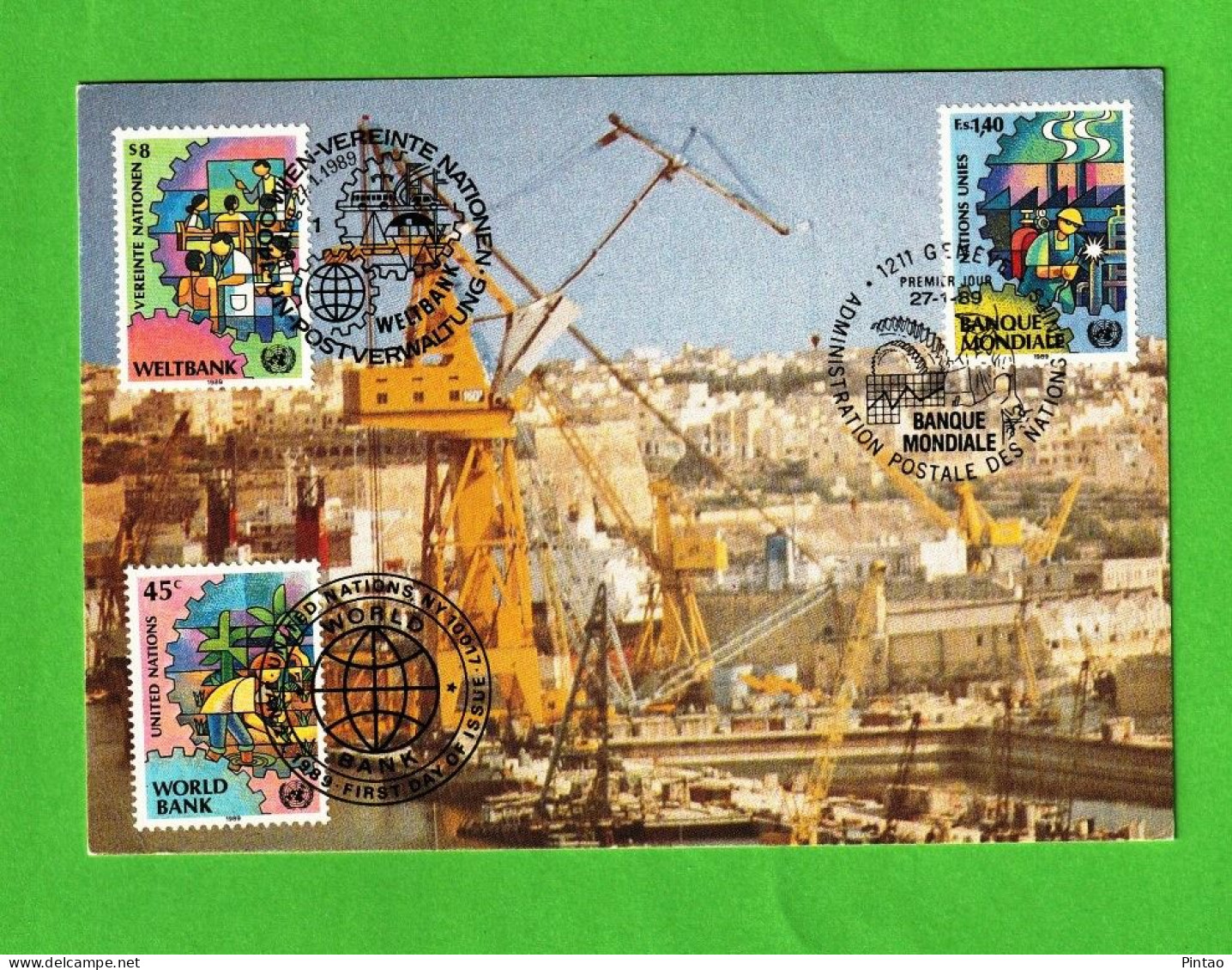 PCM0227- NAÇÕES UNIDAS (VIENA) 1989- POSTAL MÁXIMO - Cartes-maximum