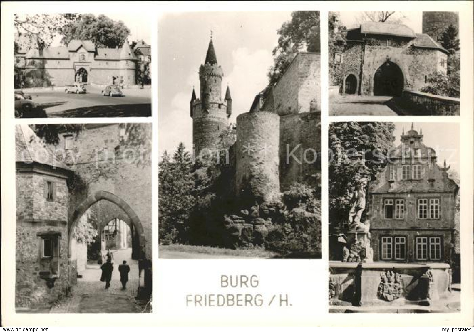 41594691 Friedberg Hessen Teilansichten Burg Brunnen Skulptur Friedberg (Hessen) - Friedberg