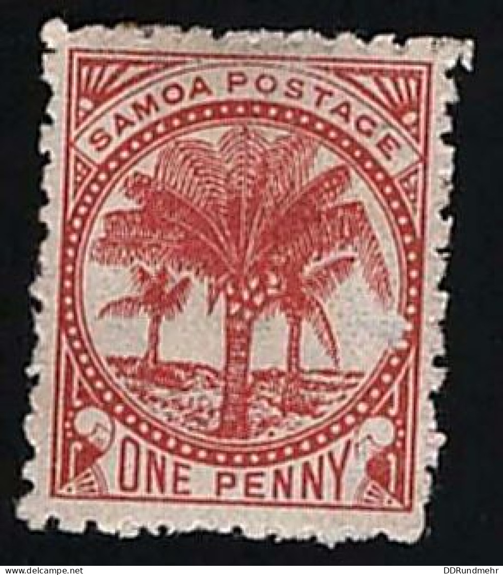 1899 Palm Trees Michel WS 26 Stamp Number WS 12 Yvert Et Tellier WS 11(A) Stanley Gibbons WS 89 X MH - Samoa