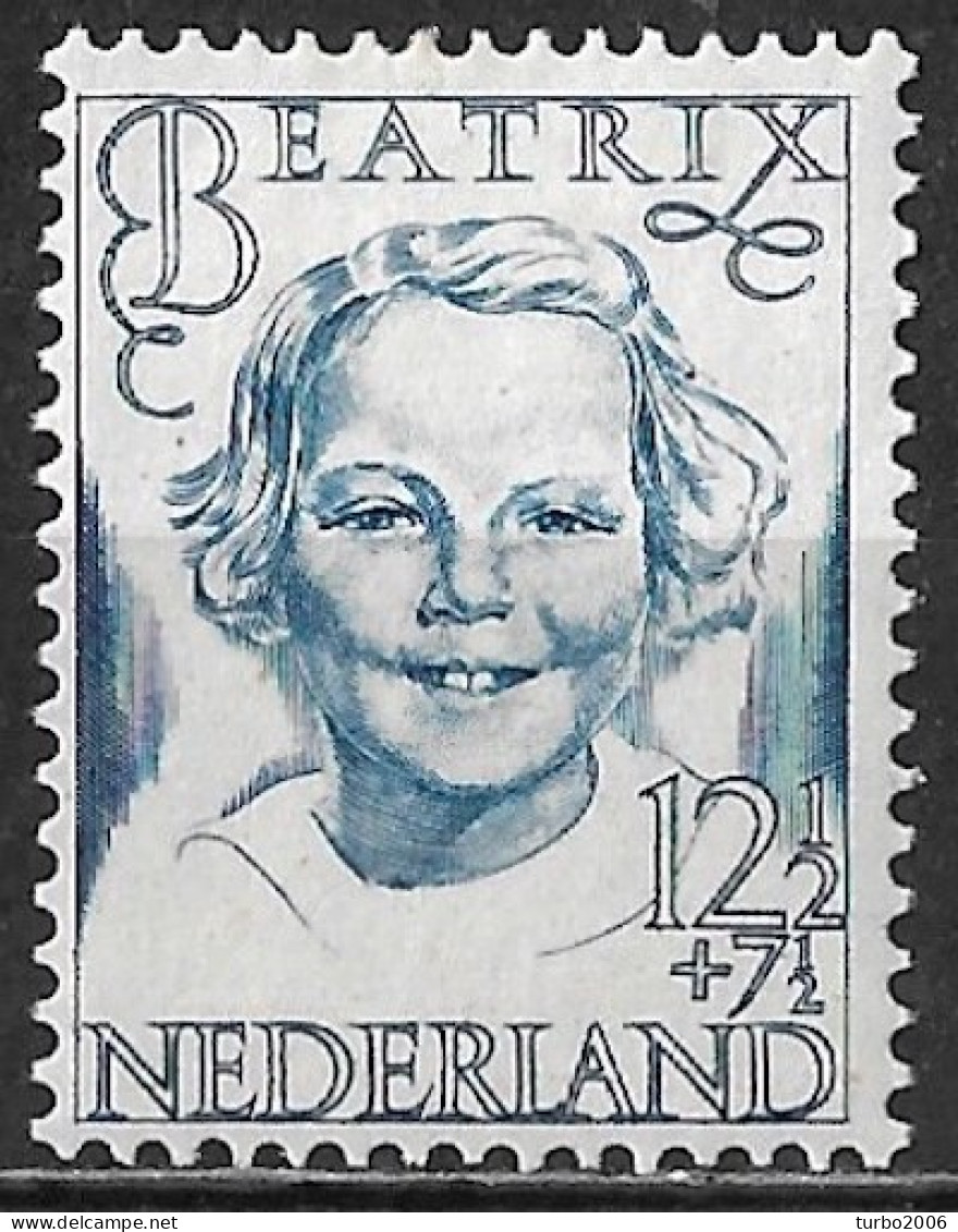 Blauwe Punt Onder De B In 1946 Prinsessenzegels 12½ + 7½ Ct Blauw NVPH 459 Ongestempeld - Plaatfouten En Curiosa