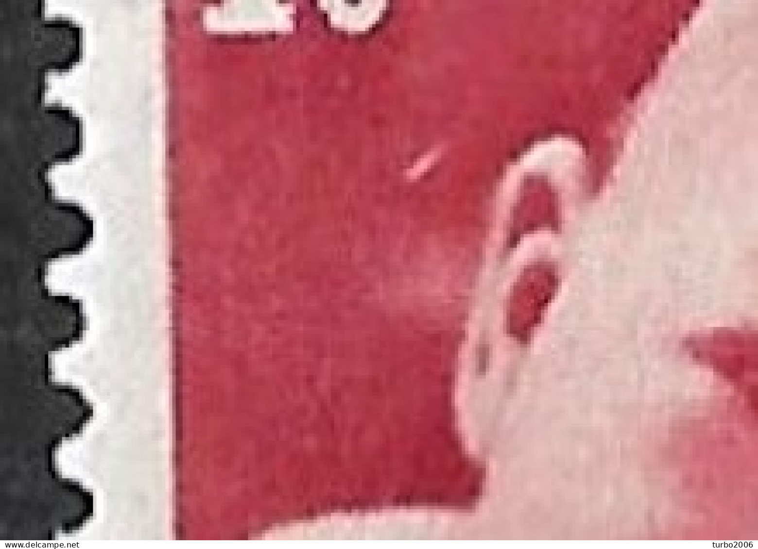 Wit Streepje Tussen 10 En Oor In 1947 Kinderzegels 10 + 5 Ct Rood NVPH 498 Ongestempeld - Abarten Und Kuriositäten