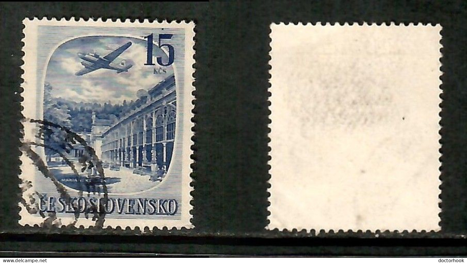 CZECHOSLOVAKIA   Scott # C 38 USED (CONDITION PER SCAN) (Stamp Scan # 1026-10) - Luftpost