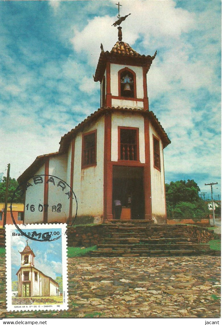 Carte Maximum - Brasil Bresil - Sabará - Igreja Nossa Senhora Do Ó - Maximum Cards