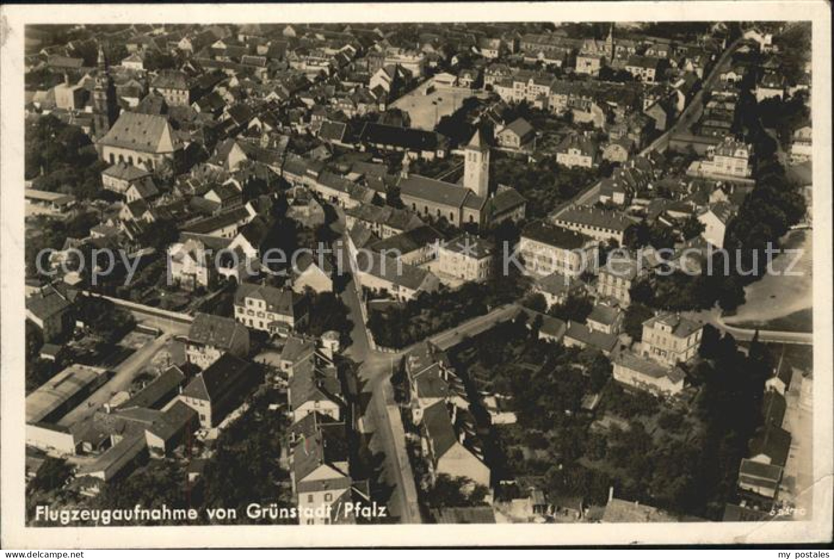 41593781 Gruenstadt Luftaufnahme (Feldpost) Gruenstadt - Gruenstadt