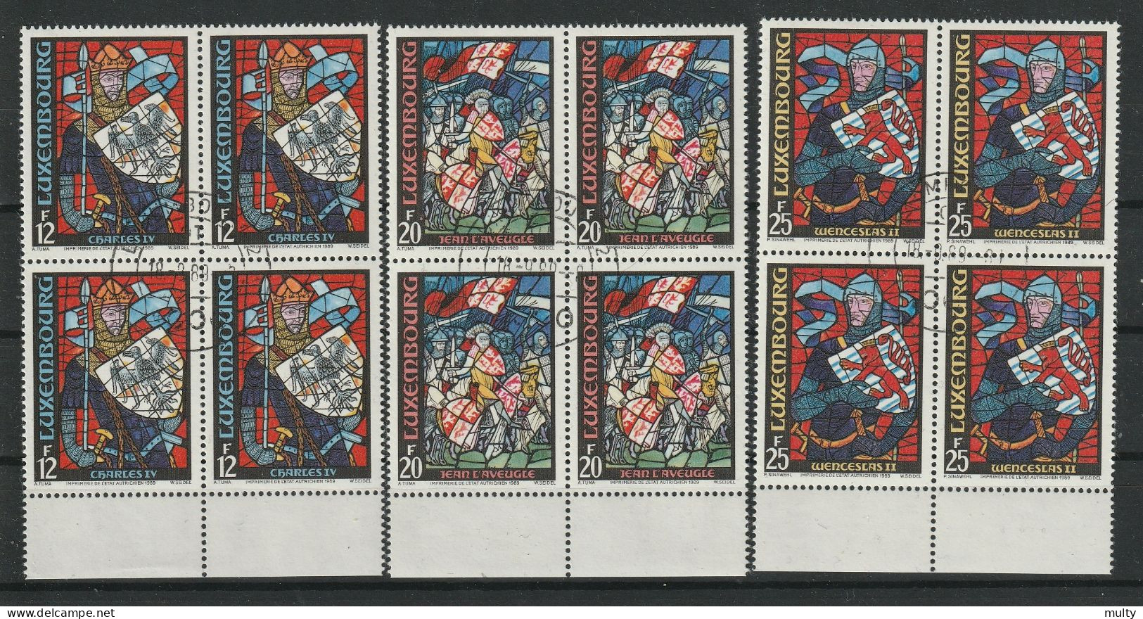 Luxemburg Y/T 1177 / 1179 (0) In Blok Van 4. - Used Stamps
