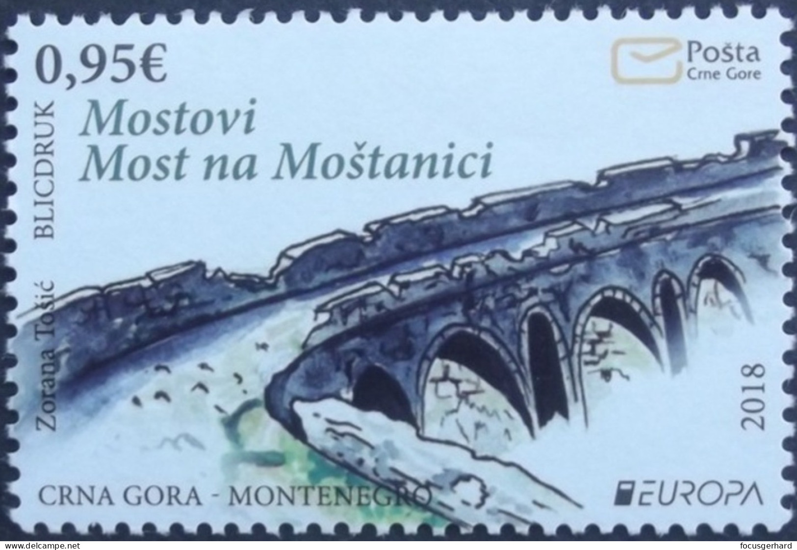 Montenegro      Europa  Cept   Brücken   2018    ** - 2018