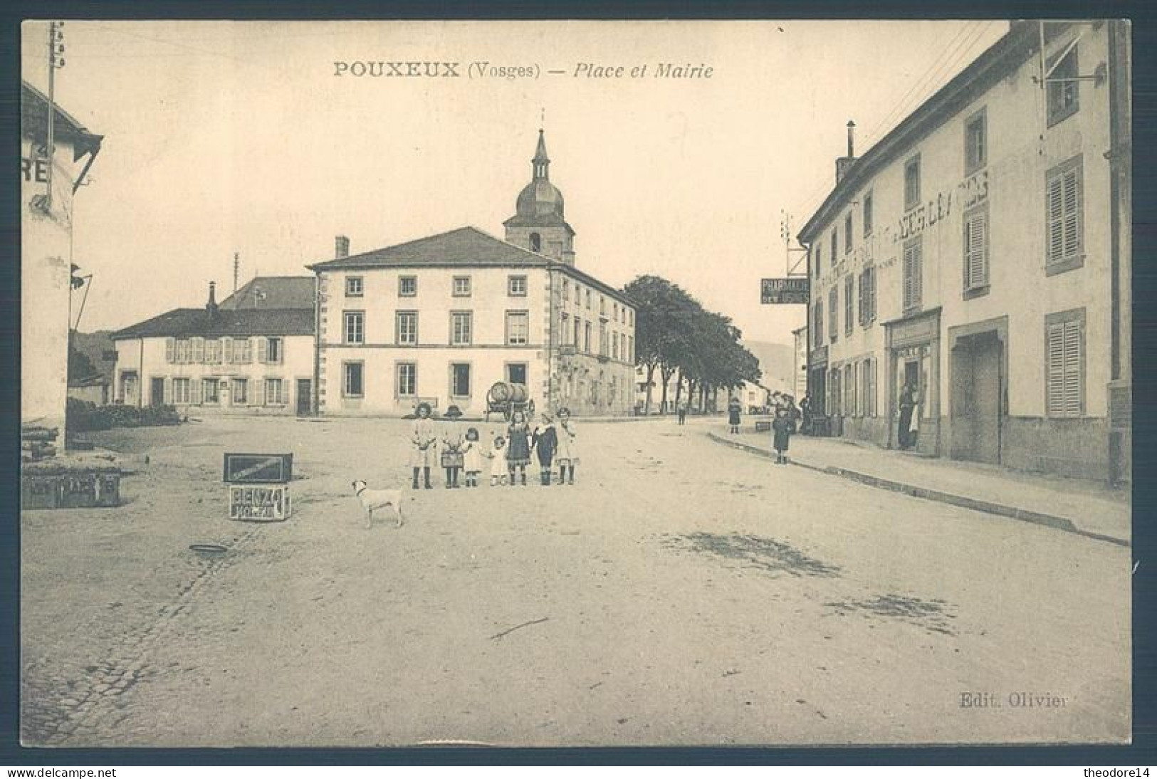 88 POUXEUX Vosges Place Et Mairie - Pouxeux Eloyes
