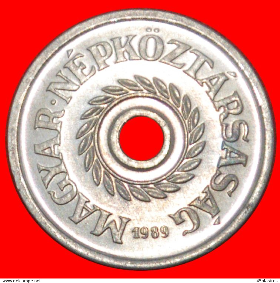 * COMMUNIST TYPE (1950-1989): HUNGARY  2 FILLERS 1989 UNC MINT LUSTRE!  · LOW START ·  NO RESERVE! - Hongrie