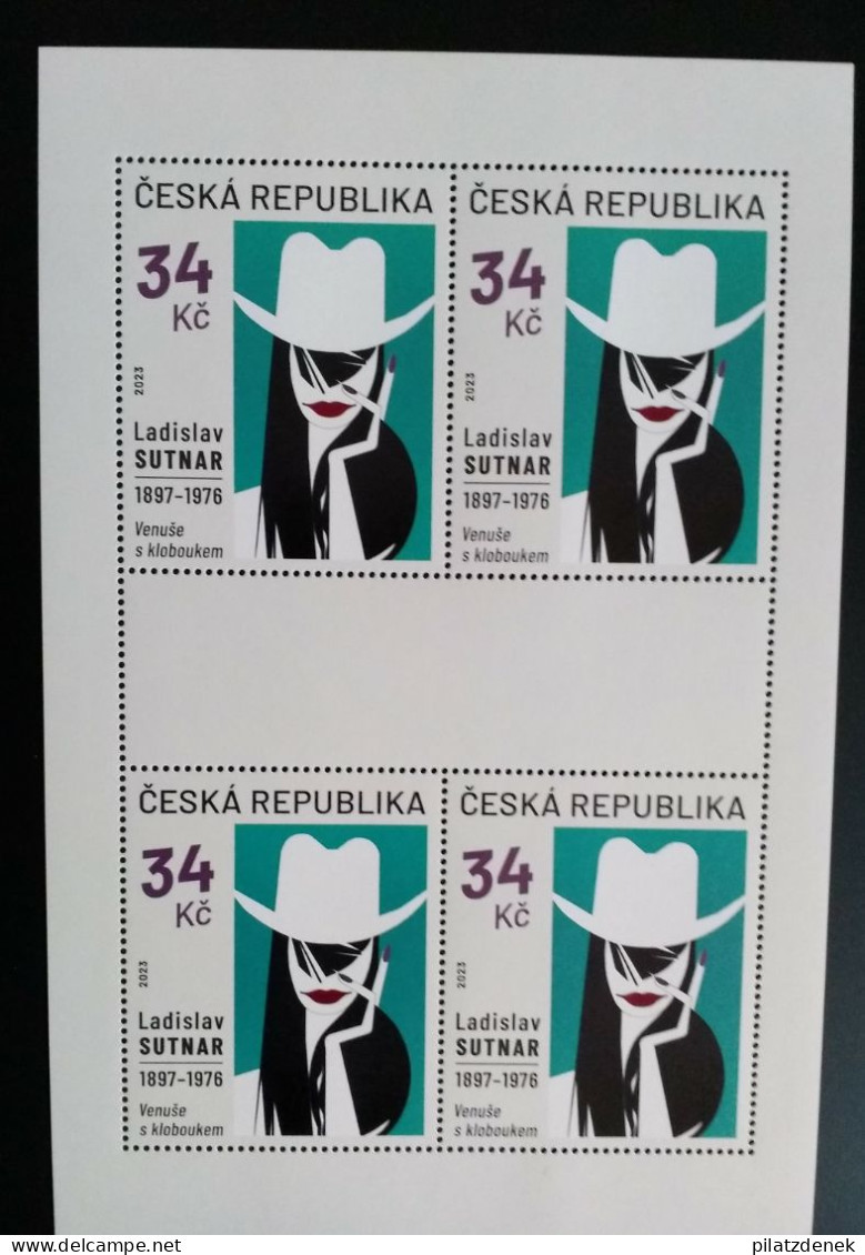 Czech Republic 2023, Kunst - L. Sutnar, Kleinbogen, MNH - Neufs