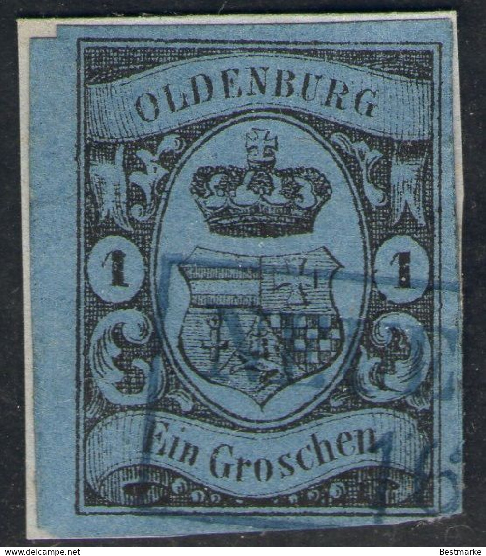 NEUENBURG Auf 1 Groschen Blau - Oldenburg Nr. 6 A - Oldenbourg