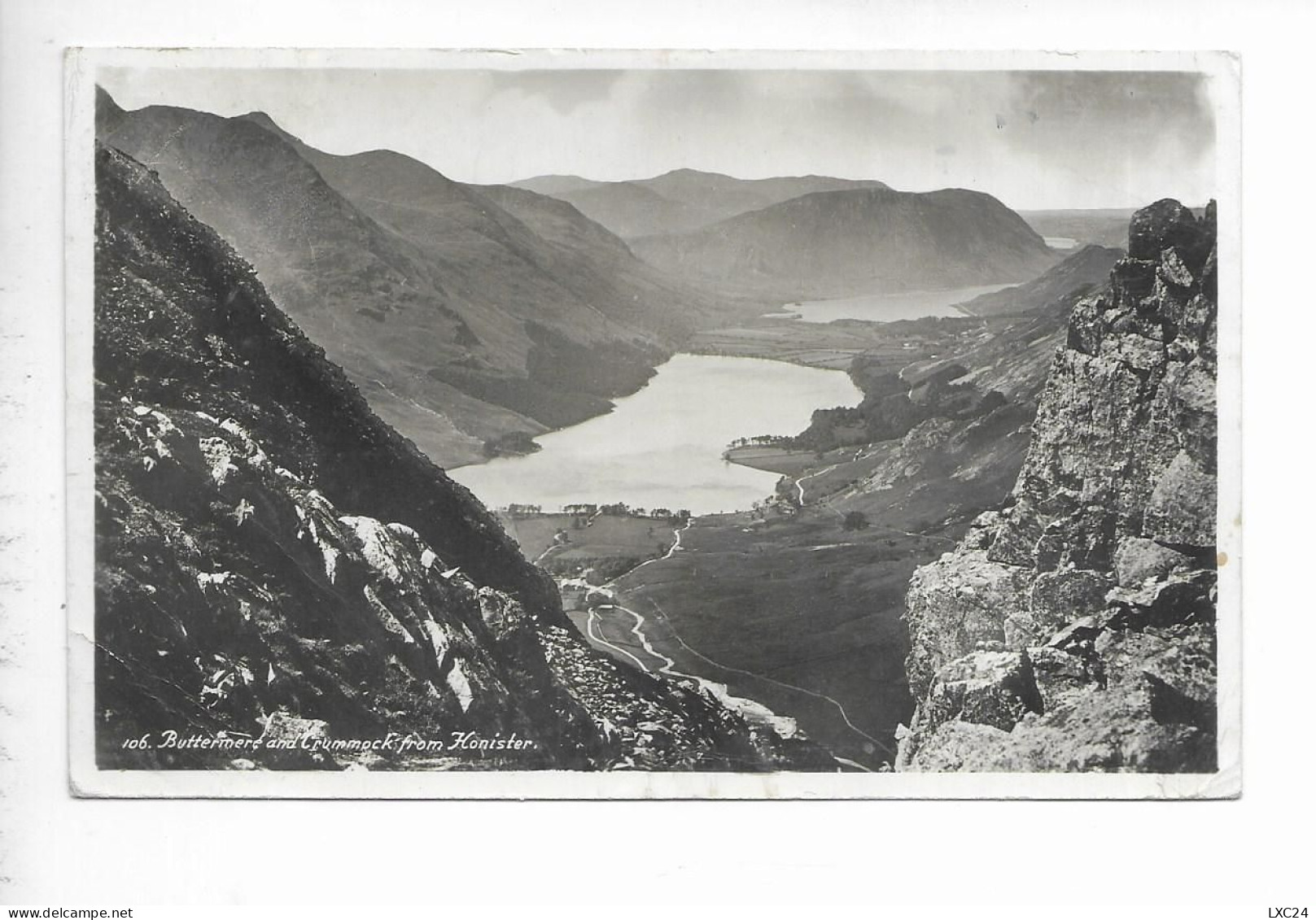 BUTTERMERE AND CRUMMOCK FROM HONISTER. - Buttermere