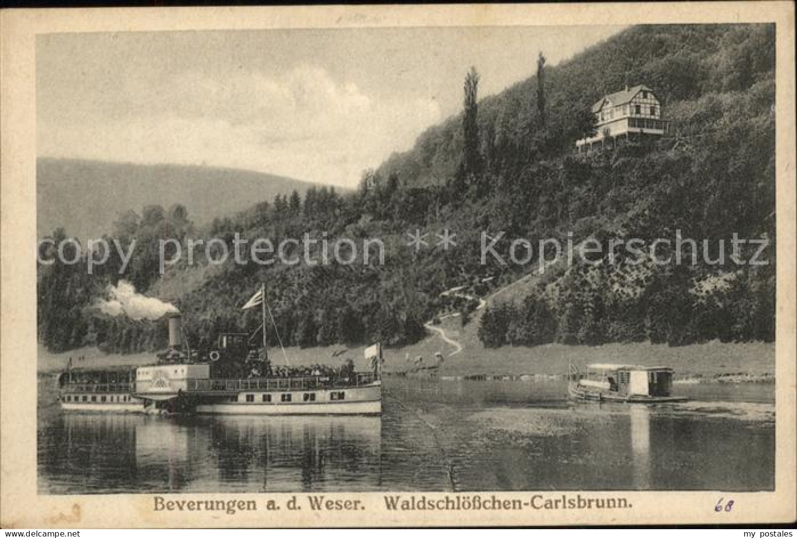 41592689 Beverungen Waldschloesschen-Carlsbrunn Dampfschiff Beverungen - Beverungen