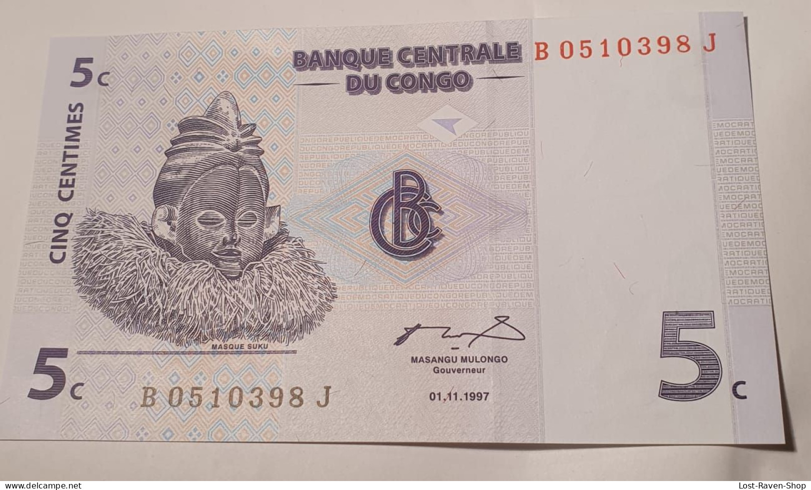 5 Centimes - Kongo - Unclassified