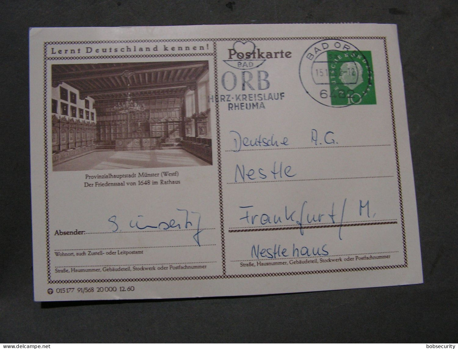 BRD Bildkarte  , Münster  , Aus Bad Orb , SST - Cartes Postales - Oblitérées