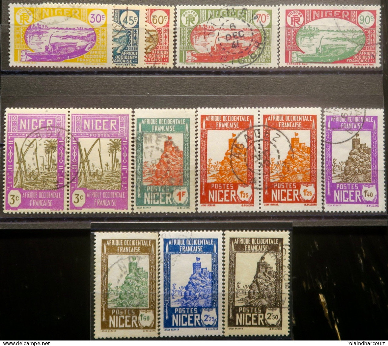 LP3972/438 - 1939/1940 - COLONIES FRANÇAISES - NIGER - SERIE COMPLETE - N°74 à 85 Oblitérés - Used Stamps