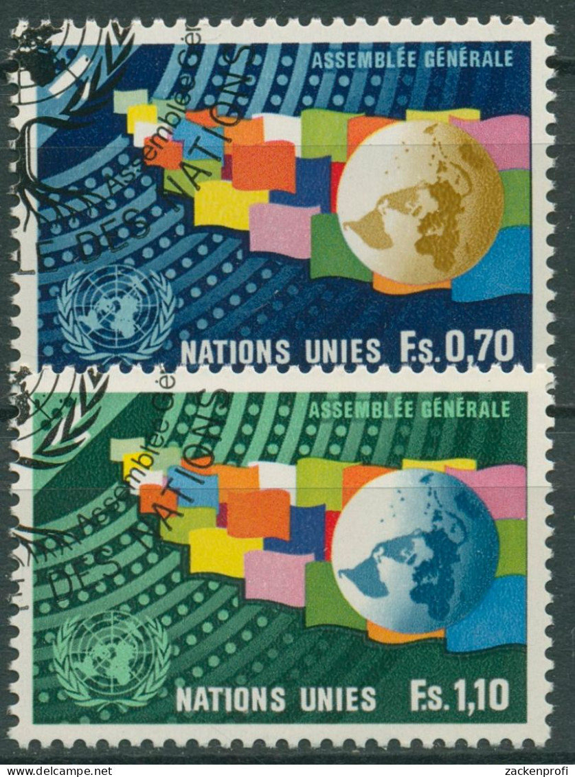 UNO Genf 1978 Generalversammlung Flaggen Erdkugel 78/79 Gestempelt - Used Stamps