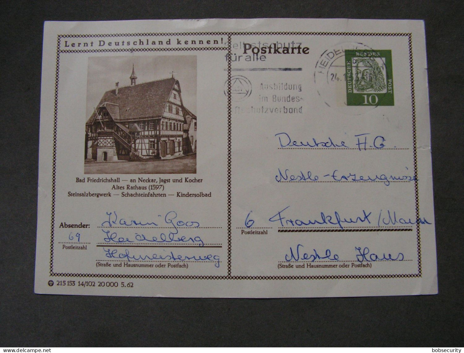 BRD Bildkarte  ,   Bad Friedrichshall - Cartes Postales - Oblitérées