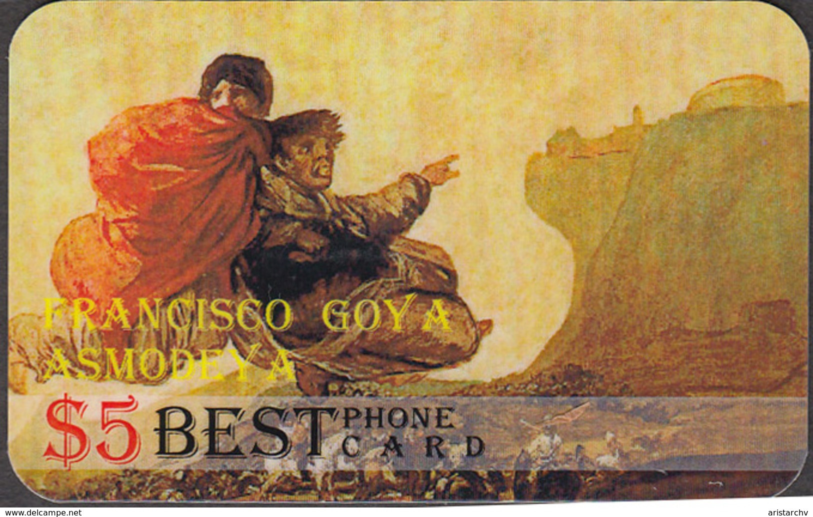 ART FRANCISCO GOYA SET OF 4 PHONE CARDS - Malerei