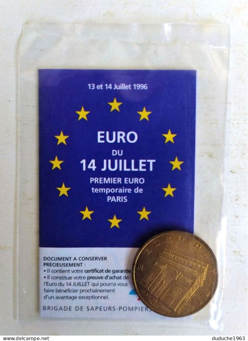 Euro Des Villes/Temporaire - Paris - 2 Euros Sapeurs Pompiers 1996. Neuf - Euro Der Städte