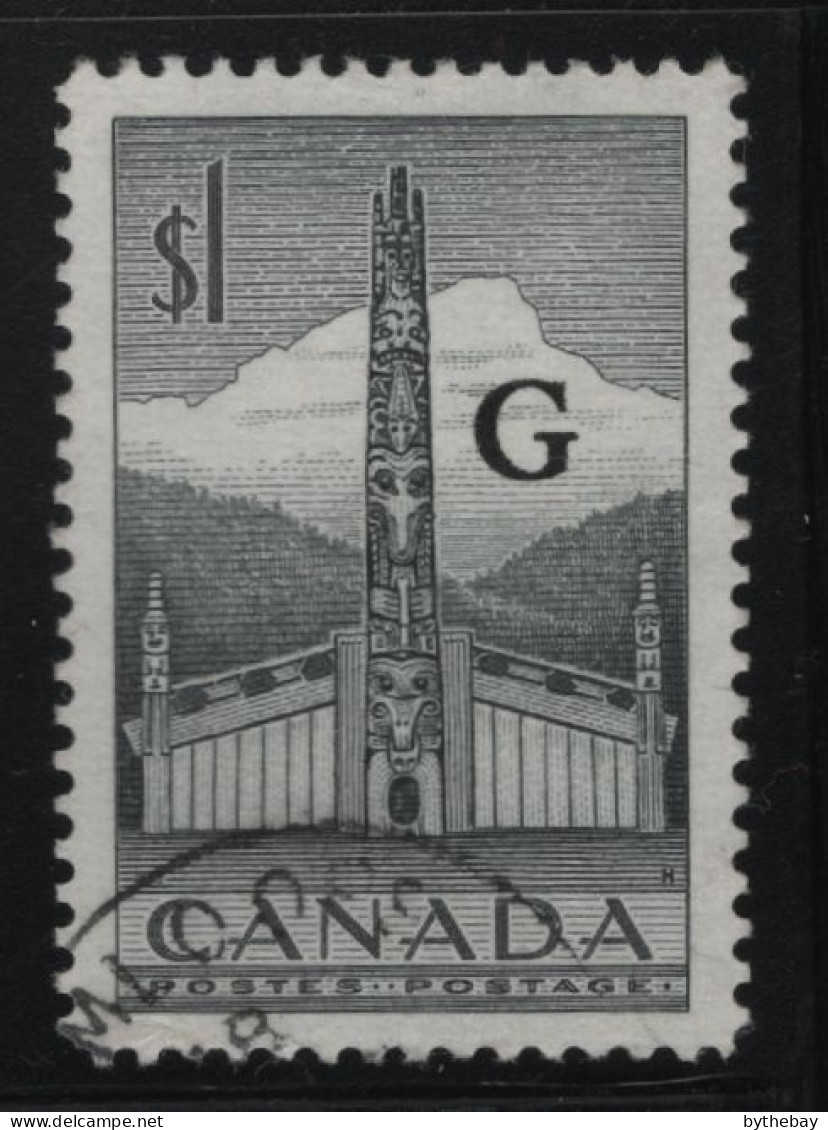 Canada 1951-53 Used Sc O32 $1 Totem Pole G Overprint - Sobrecargados