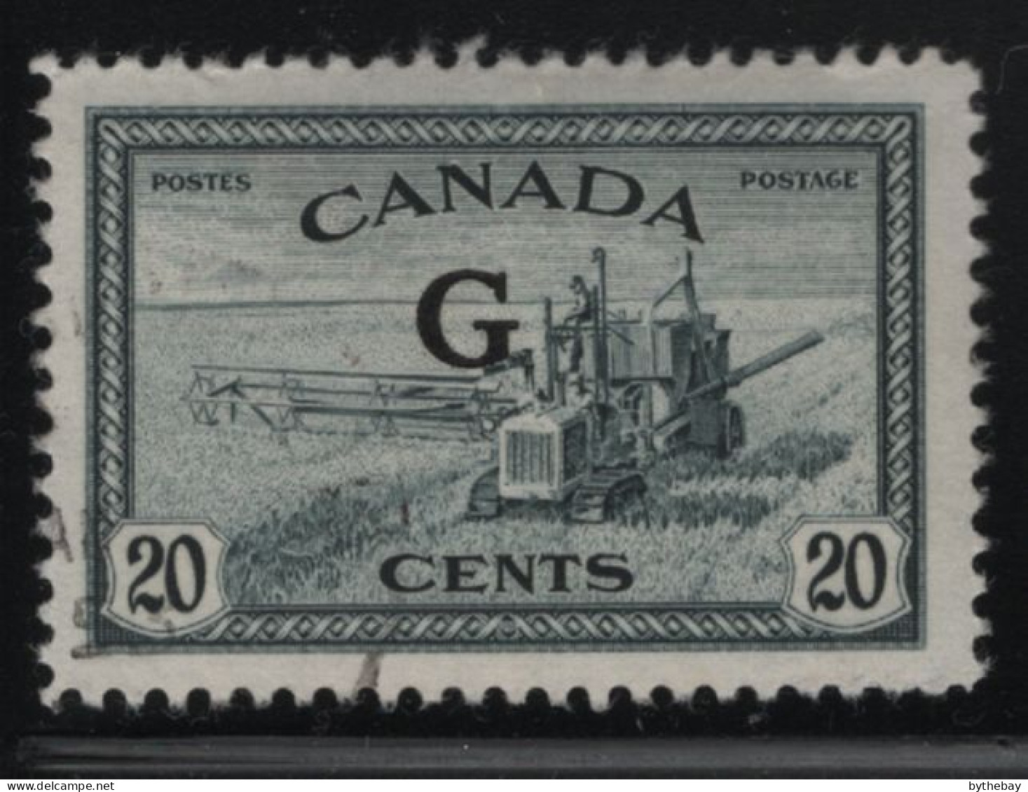 Canada 1950-51 Used Sc O23 20c Combine G Overprint - Opdrukken
