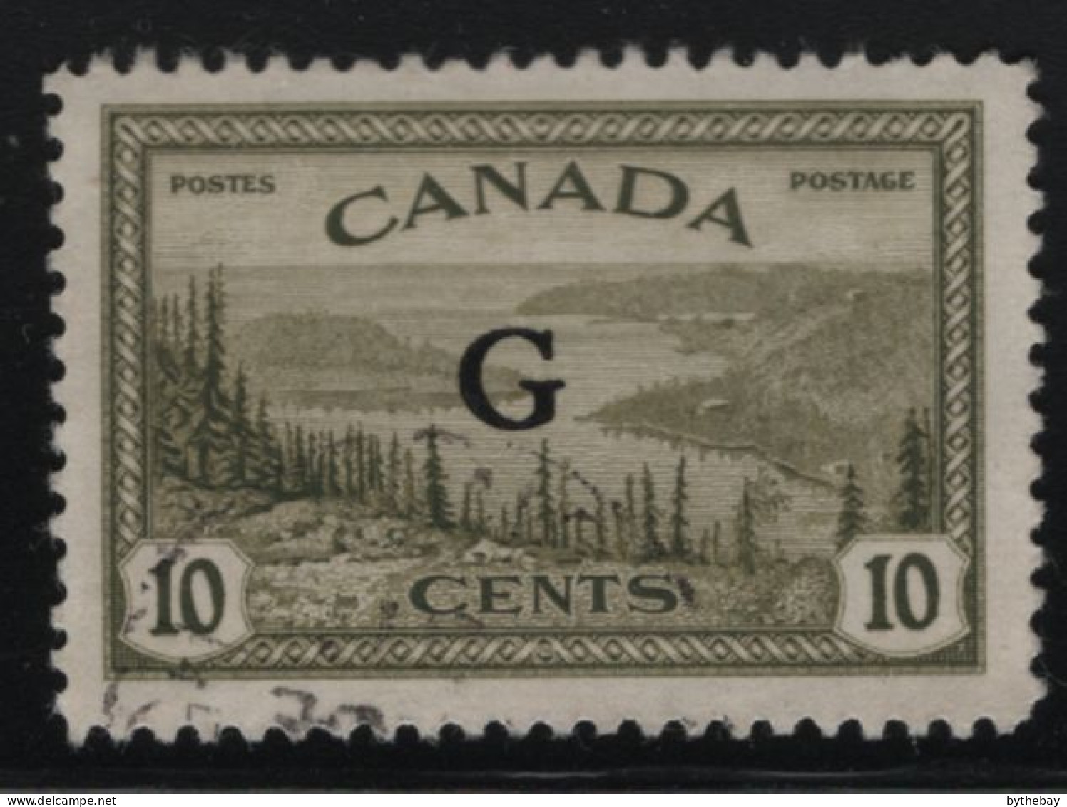 Canada 1950-51 Used Sc O21 10c Great Bear Lake G Overprint - Aufdrucksausgaben