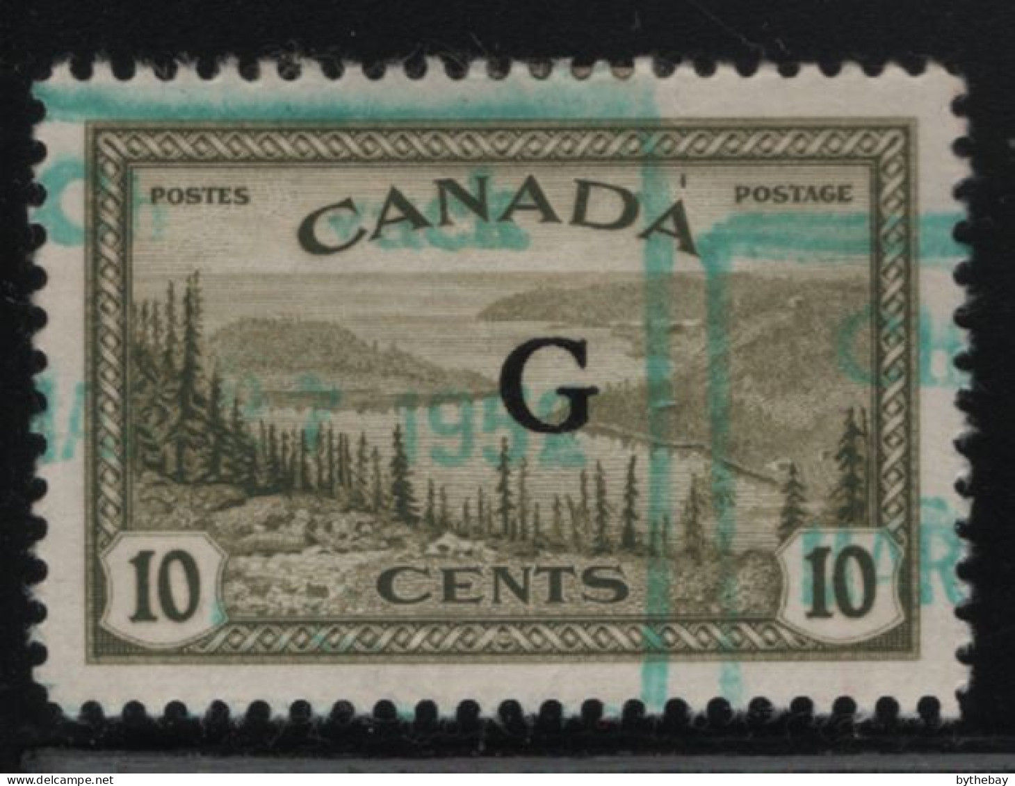 Canada 1950-51 Used Sc O21 10c Great Bear Lake G Overprint - Aufdrucksausgaben