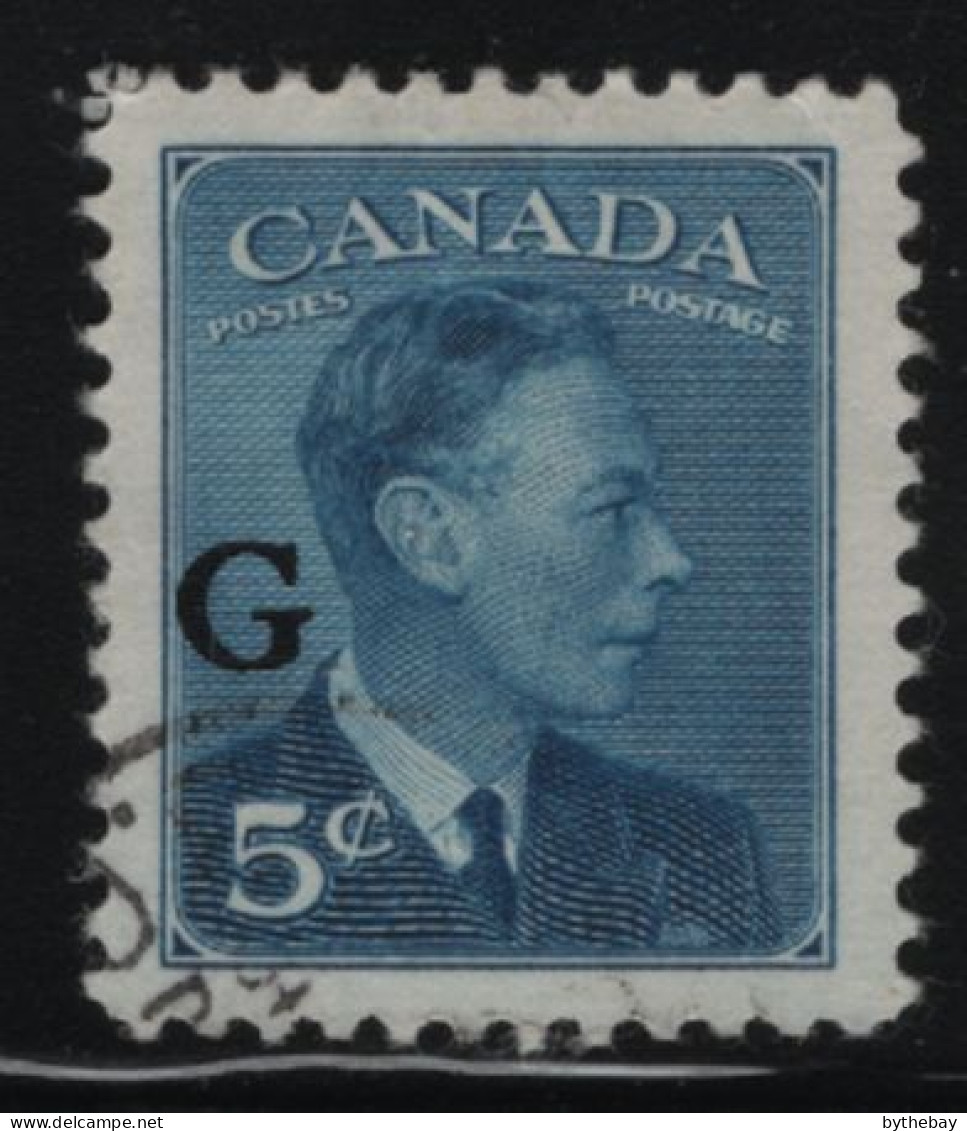 Canada 1950 Used Sc O20 5c KGVI Postes-Postage G Overprint 4 - Aufdrucksausgaben