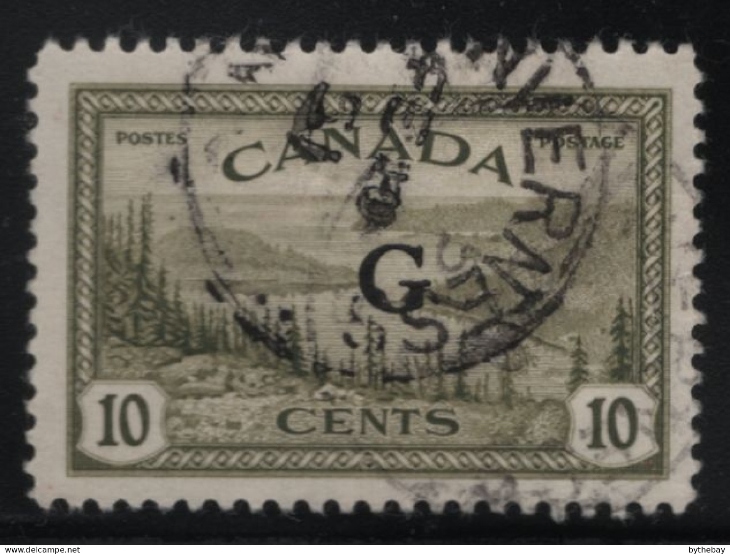 Canada 1950-51 Used Sc O21 10c Great Bear Lake G Overprint - Opdrukken