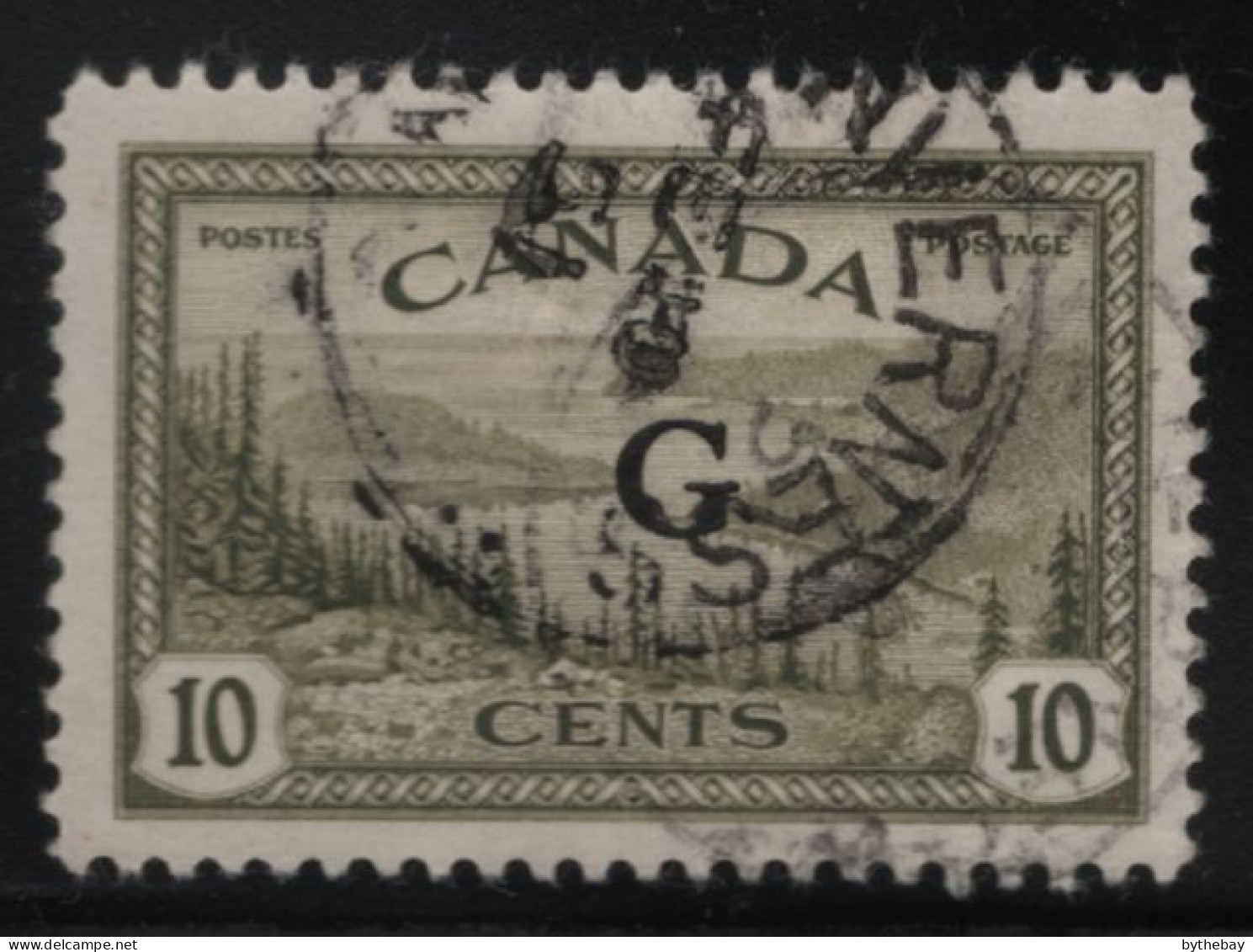 Canada 1950-51 Used Sc O21 10c Great Bear Lake G Overprint - Sovraccarichi