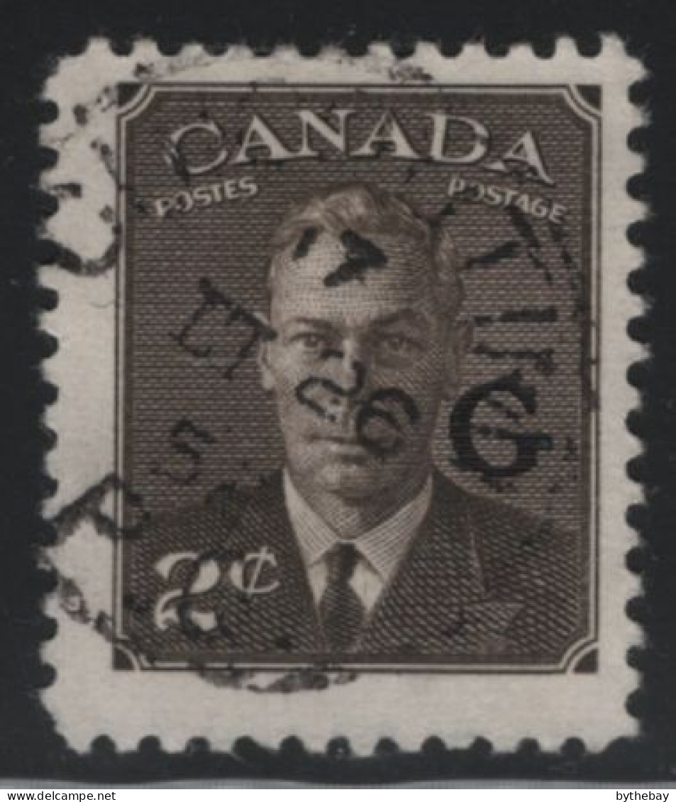 Canada 1950 Used Sc O17 2c KGVI Postes-Postage G Overprint - Aufdrucksausgaben
