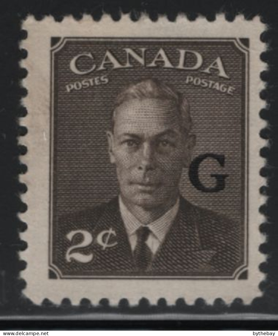 Canada 1950 Used Sc O17 2c KGVI Postes-Postage G Overprint - Overprinted