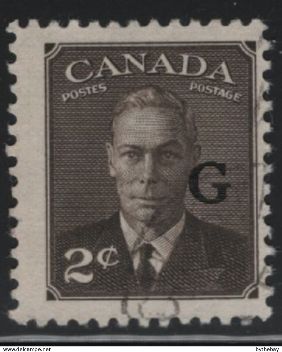 Canada 1950 Used Sc O17 2c KGVI Postes-Postage G Overprint - Surchargés