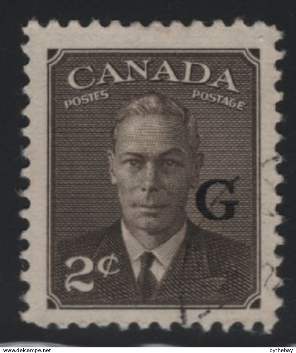 Canada 1950 Used Sc O17 2c KGVI Postes-Postage G Overprint - Aufdrucksausgaben