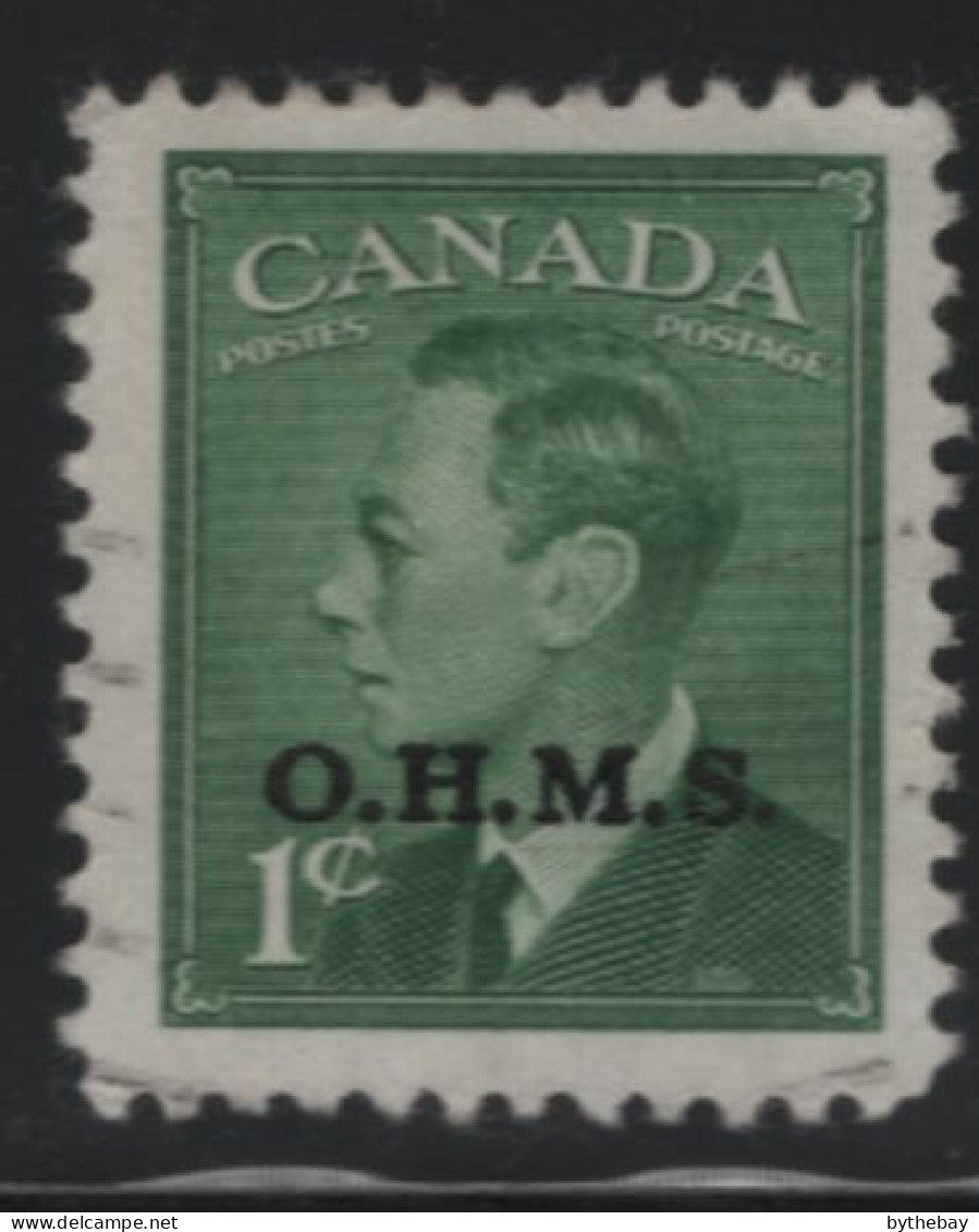 Canada 1950 Used Sc O12 1c KGVI Postes-Postage O.H.M.S. Overprint - Overprinted