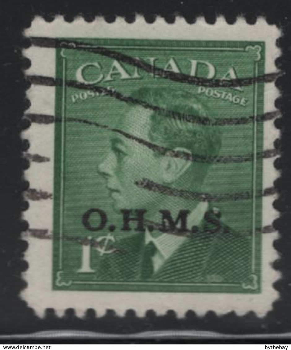 Canada 1950 Used Sc O12 1c KGVI Postes-Postage O.H.M.S. Overprint - Surchargés